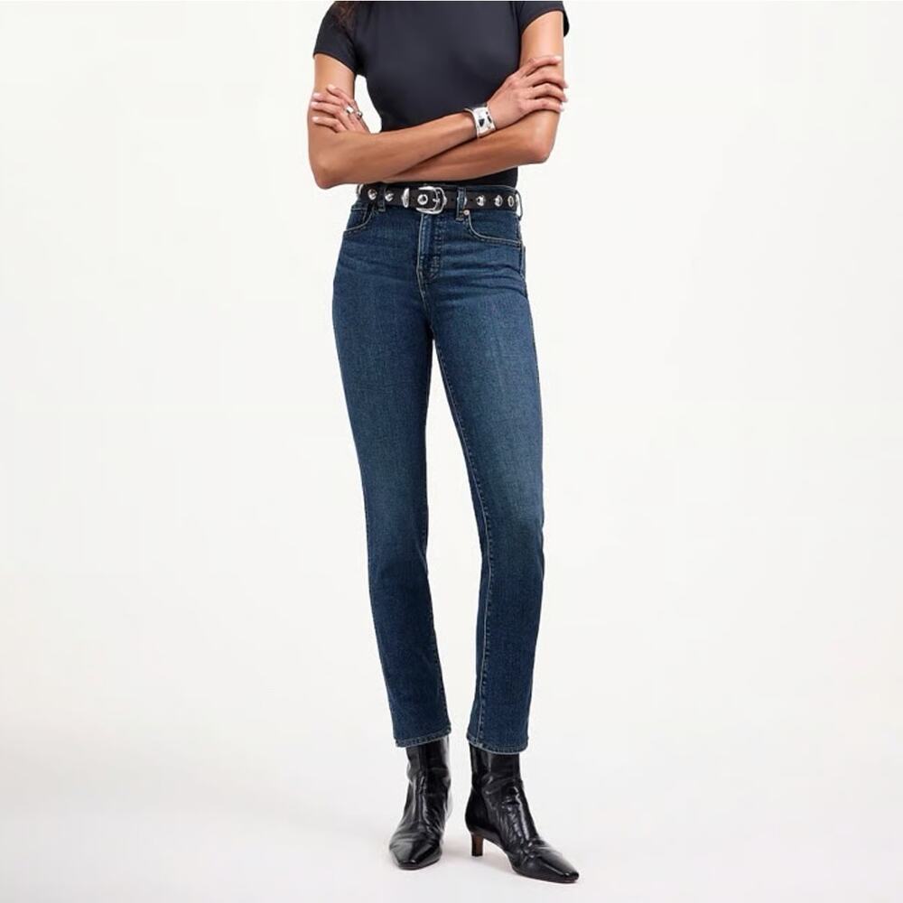 Madewell Mid-Rise Stovepipe Deming Wash Women's Stretch Denim Jeans Sz 31